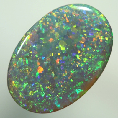SOLID SEMI BLACK OPAL Large opal with a Floral Harlequin pattern. With VIDEO  
